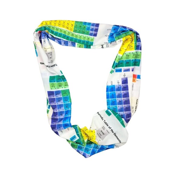 Periodic Table Scarf Elements Lab Teacher Science Student Gift Infinity White - Picture 2 of 8
